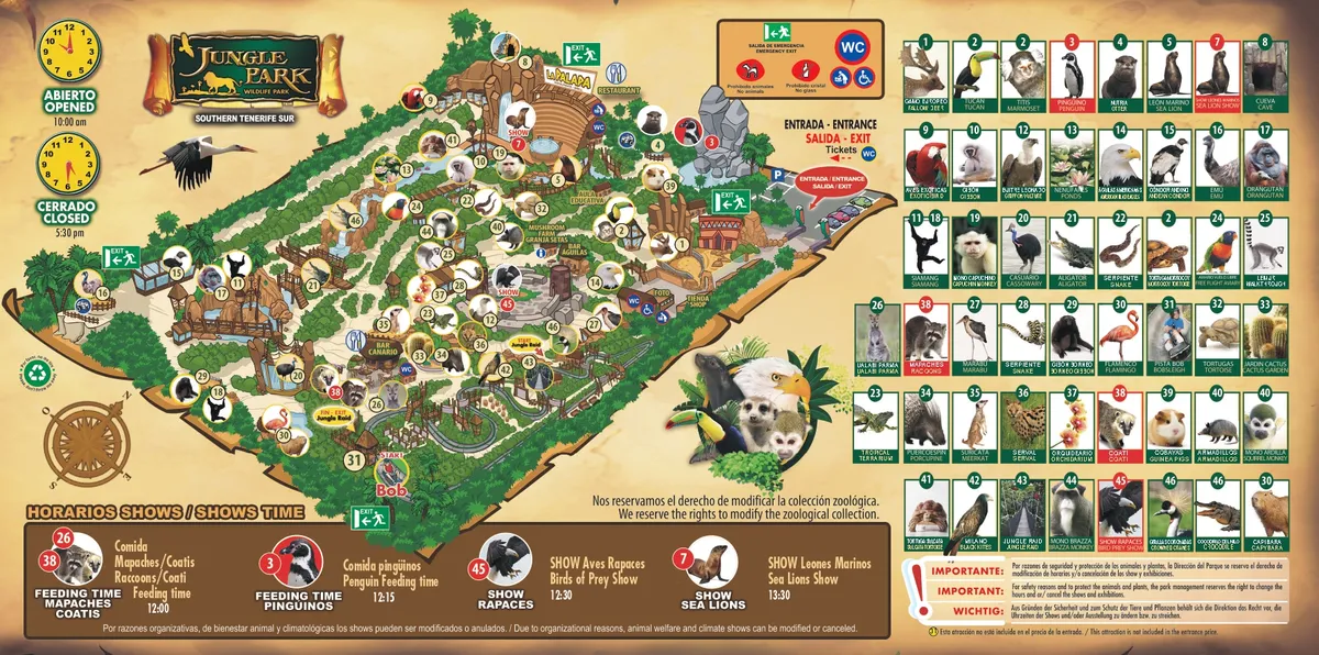 Mapa Jungle Park